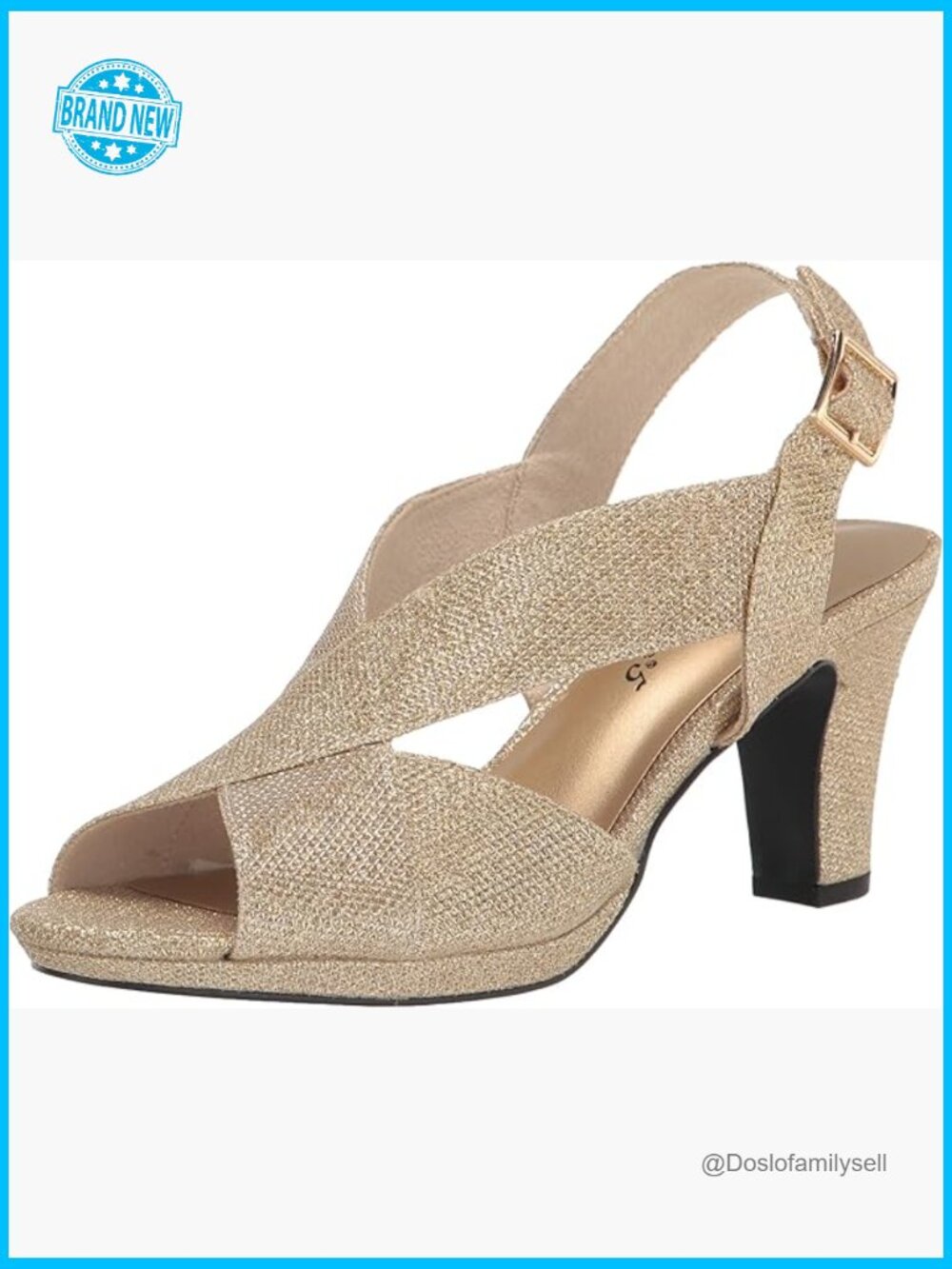 Heeled Peep Toe Sandals Adjustable Buckle Dressy Chic Elegant Evening Wear
